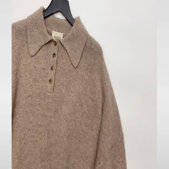 KHAITE Rene oversized cashmere polo sweater - Picture 4 of 12